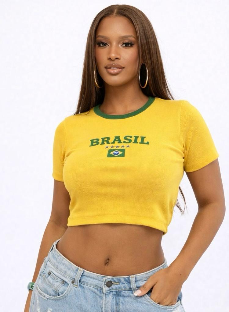 Compre 1 leve 2 Cropped Brasil Essência