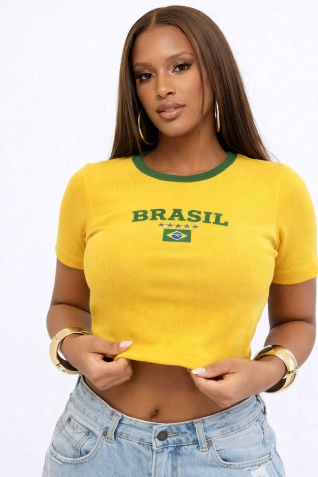 Compre 1 leve 2 Cropped Brasil Essência